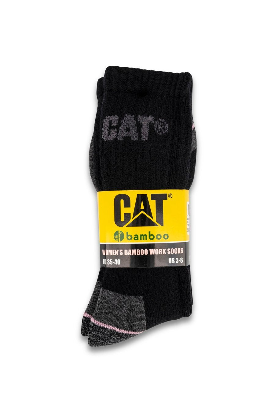 CAT Women's Bamboo Socks 3 Pack Black (24Pk)