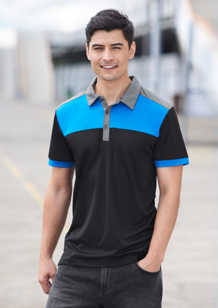 Spark Contrast Panel Mens Polos