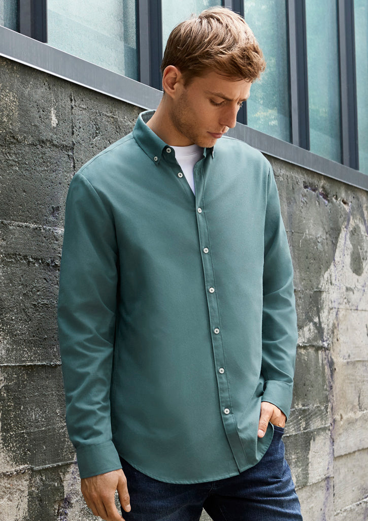 Oxford Weave Mens Long Sleeve Shirts
