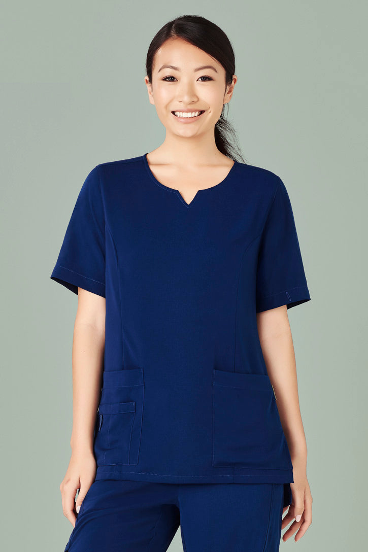 Avery Womens Round Neck Scrub Top