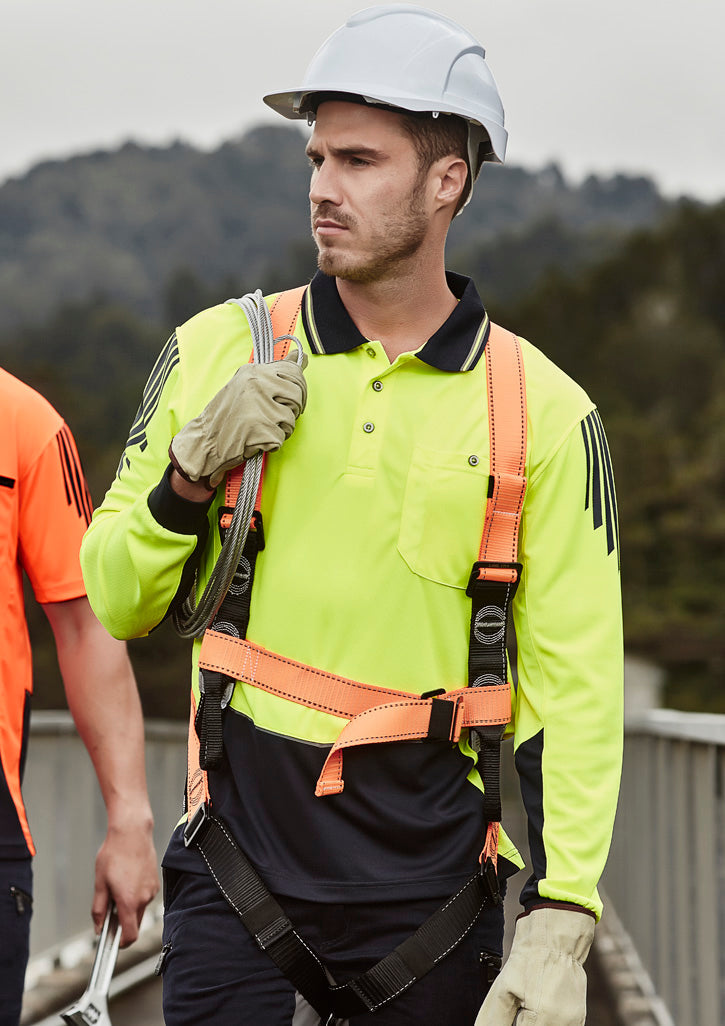 Mens Hi Vis Flux L/S Polo