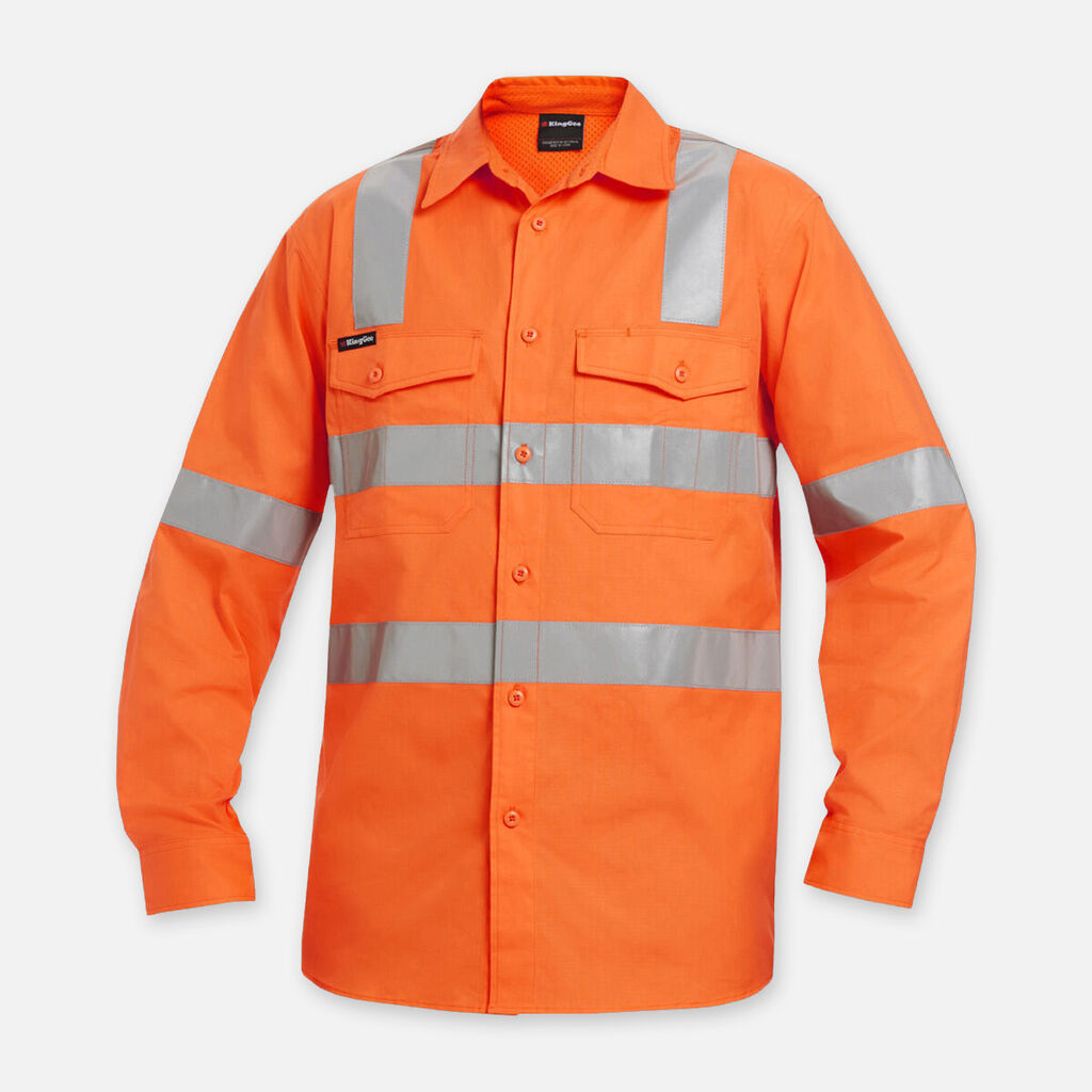 KingGee Workcool 2 Hi-Vis Reflective X Back Work Shirts