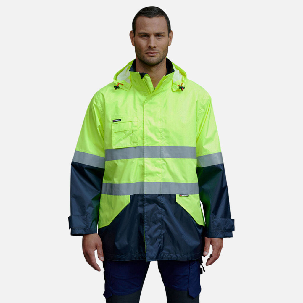 King Gee Originals Waterproof Hi-Vis Lightweight Jackets